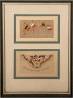 WWI Era Silk Embroidered Postcards, 2