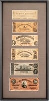 Framed Collection of Confederate Currency