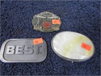 BEST, US BICENTENNIAL & MOTHER OF PEARL BUCKLES