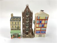3 Miniature Village Buildings