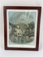 Framed "Canal Tapestry" Print 15.5 x 12.5"