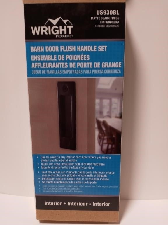 Wright Barn Door Flush Handle set(new)
