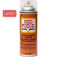 Lot of 2 - Mod Podge Acrylic Sealer Gloss 12 oz (E
