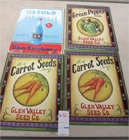 Reproduction Metal Signs set of 4