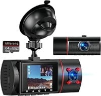 Milerong Dual Dash Cam Front and Inside with 64GB
