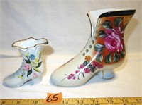 Two Ladies Floral Boot Planters