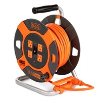 BLACK+DECKER 75' Cord Reel 14AWG 4 Outlets