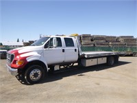2000 Ford F650 Crew Cab Roll Back Tow Truck