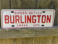 1973 BURLINGTON CITY TAG