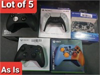 Lot of 5, Defective, Gaming Controllers, Various B