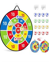 ($30) 26" Dart Board for Kids with 16