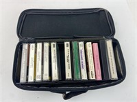 Vintage Cassette Tapes & Cassette Carrying Case
