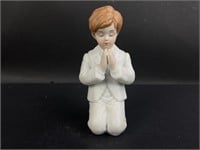 Porcelain Praying Boy Figurine 3.75" H
