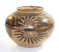 AFRICAN HAND PAINTED STYLE CLAY POT