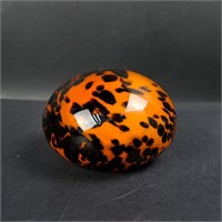 Tortoise Shell / Leopard Glass Paperweight