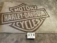 Harley Davidson throw rug, 94"X59"