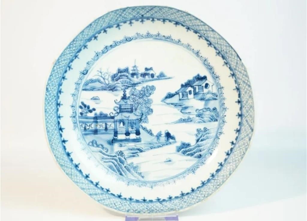 Kangxi, Chinese Export Blue and White Plate