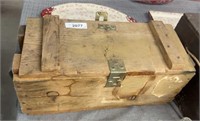Vintage locking wood crate