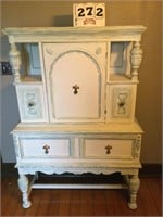 Antique painted cabinet, 62"X42"X17"