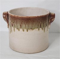 Vintage Italian ceramic drip glaze bucket/vase