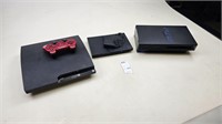 One ps3 & ps3 controller and two PlayStation 2s
