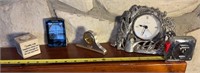 Small mantle clock lot. 1 seagull pewter OFFSITE