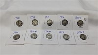 10 silver mercury dimes