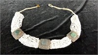 Beaded Belt w/ Semi-precious Stones