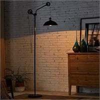 SEALED-Industrial Pulley Floor Lamp