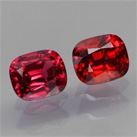 Natural Burma  Red Spinel Pair 6x5 MM