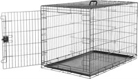 Foldable Metal Wire Dog Crate with Tray