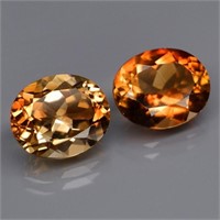 Natural Imperial Champagne Topaz Pair