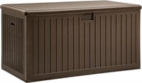 YITAHOME XXL 230G Large Deck Box  Lockable (Brown)