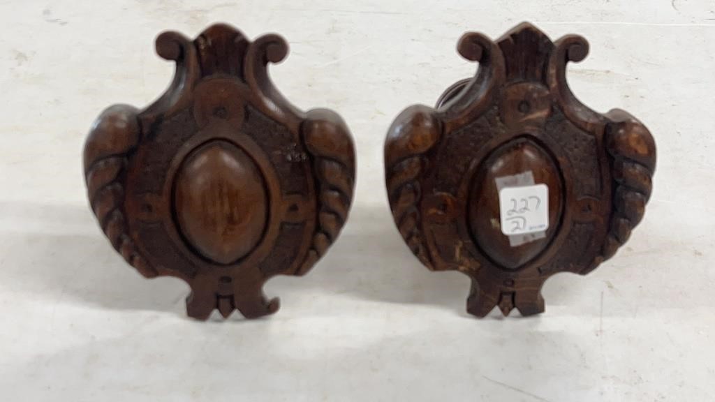 Pair of Victorian Carved Curtain Tie Backs