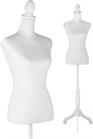 Dress Form Mannequin  White  Adjustable  46in