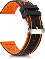 Narako 22mm Silicone Watch Bands Orange