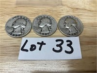 3- 1953 Quarters