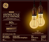 GE Vintage Warm Candle Light 60W Replacement LED