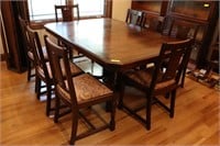 Antique Mahogany Dining Table & Chairs