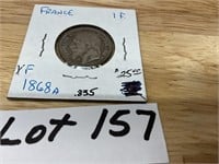 1868 France- 1 Franc .835 Silver