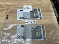 2- 5 Euros Bank Notes