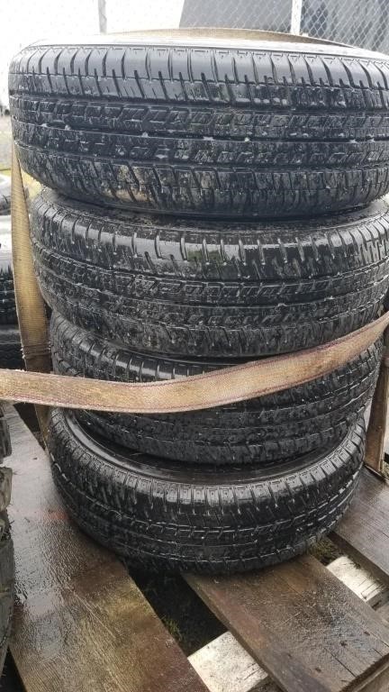 4 Firestone tires 7 OR/14, on rims