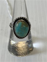 Ring size 7 w/ turquoise .925