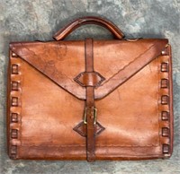 VTG Leather satchel see pics for condition