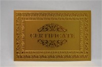 Gold Foil Banknote Replica