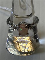 Ring size 7 w/ fire opal