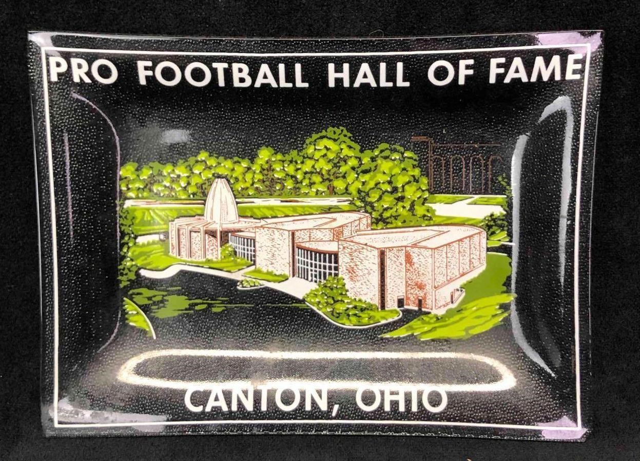 Pro Football Hall Of Fame Canton Ohio Glass Dish