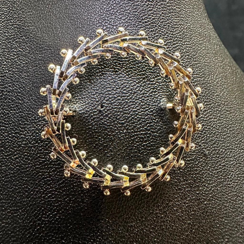 Sterling Silver Circular Brooch Pin