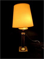 Gold Lamp with White Lampshade