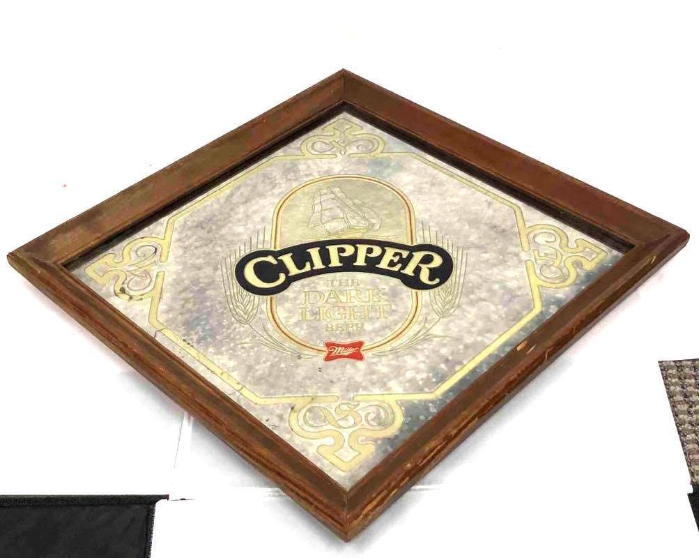 Clipper The Dark Light Beer Mirror Miller